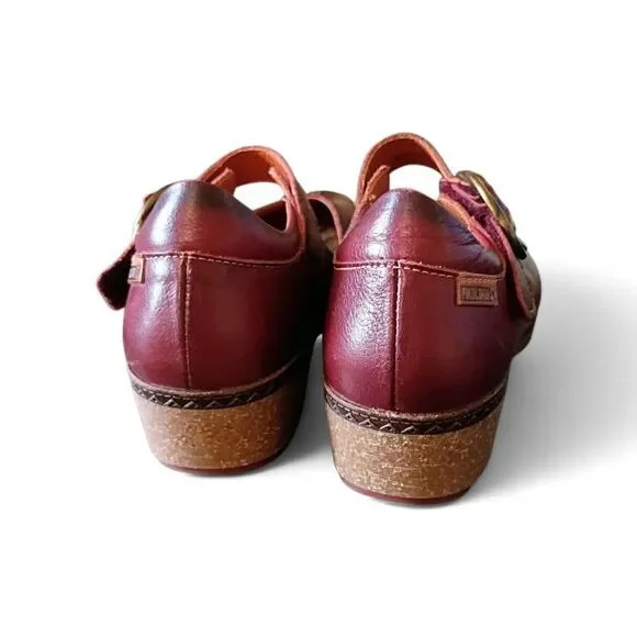 PIKOLINOS GRANADA Shoes US 6.5 7 EU 37 Closed Toe Leather Mary Jane Arcilla - Picture 4 of 5